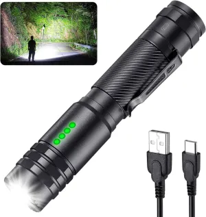 Peetpen L28 Flashlight: 1500lm, 200m Beam, Waterproof, Rechargeable EDC Torch for Camping & Emergencies