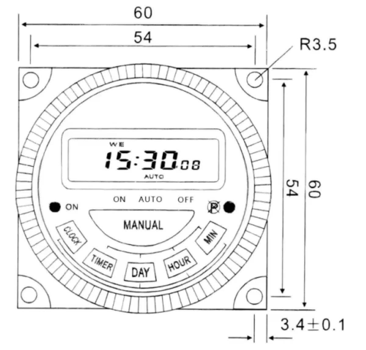 Manhua MT619HPV 12V 16A Timer, DC | LCD Programmable DC Switch for Solar, Pumps, Lights | Smart Control in Kenya