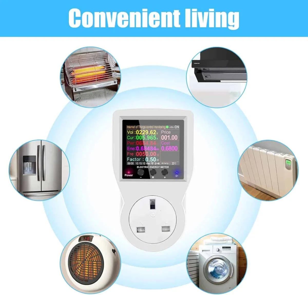 Atorch S1 Smart Plug: 16A WiFi Energy Meter Socket | Monitor & Save Power | Tuya App Control | Surge Protection, | Kill