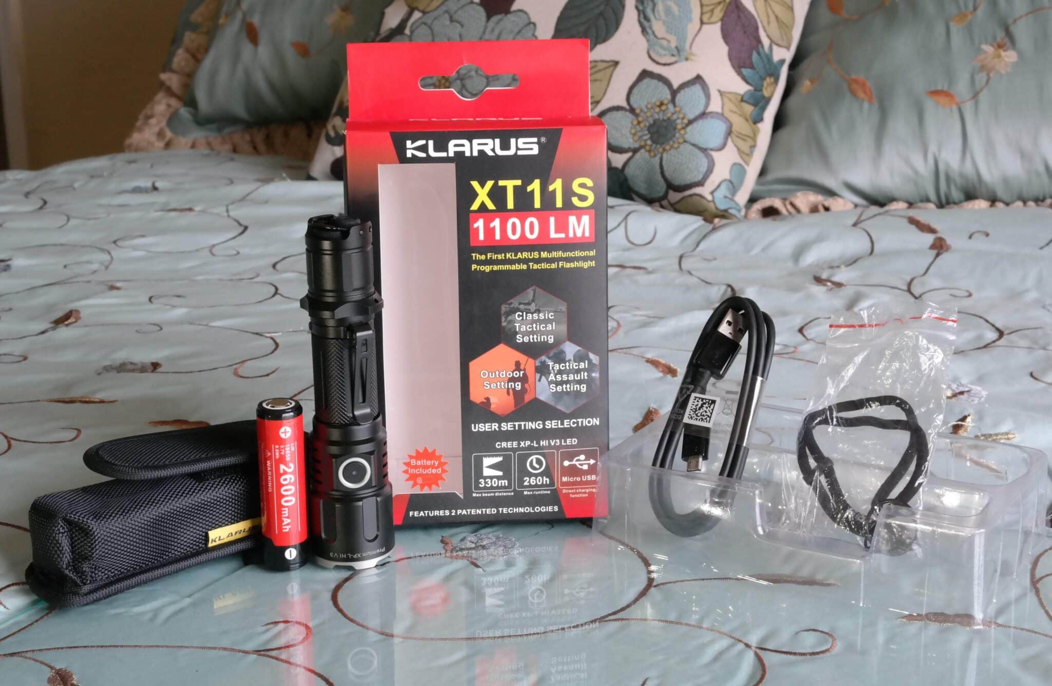 Klarus XT11S tactical flashlight side view Kenya
