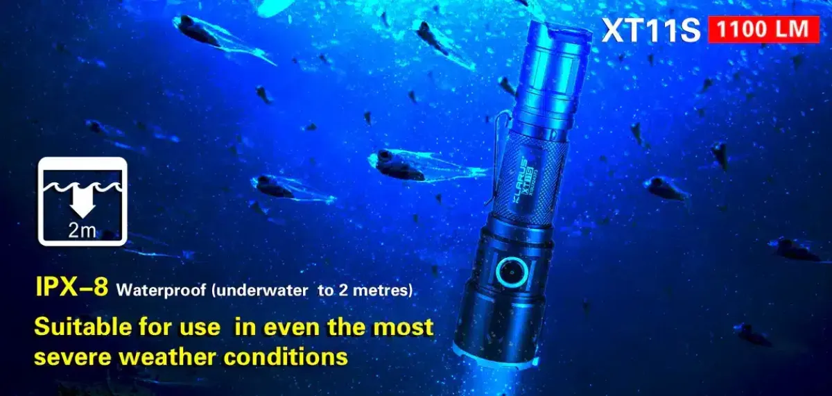 Klarus XT11S flashlight, additional view