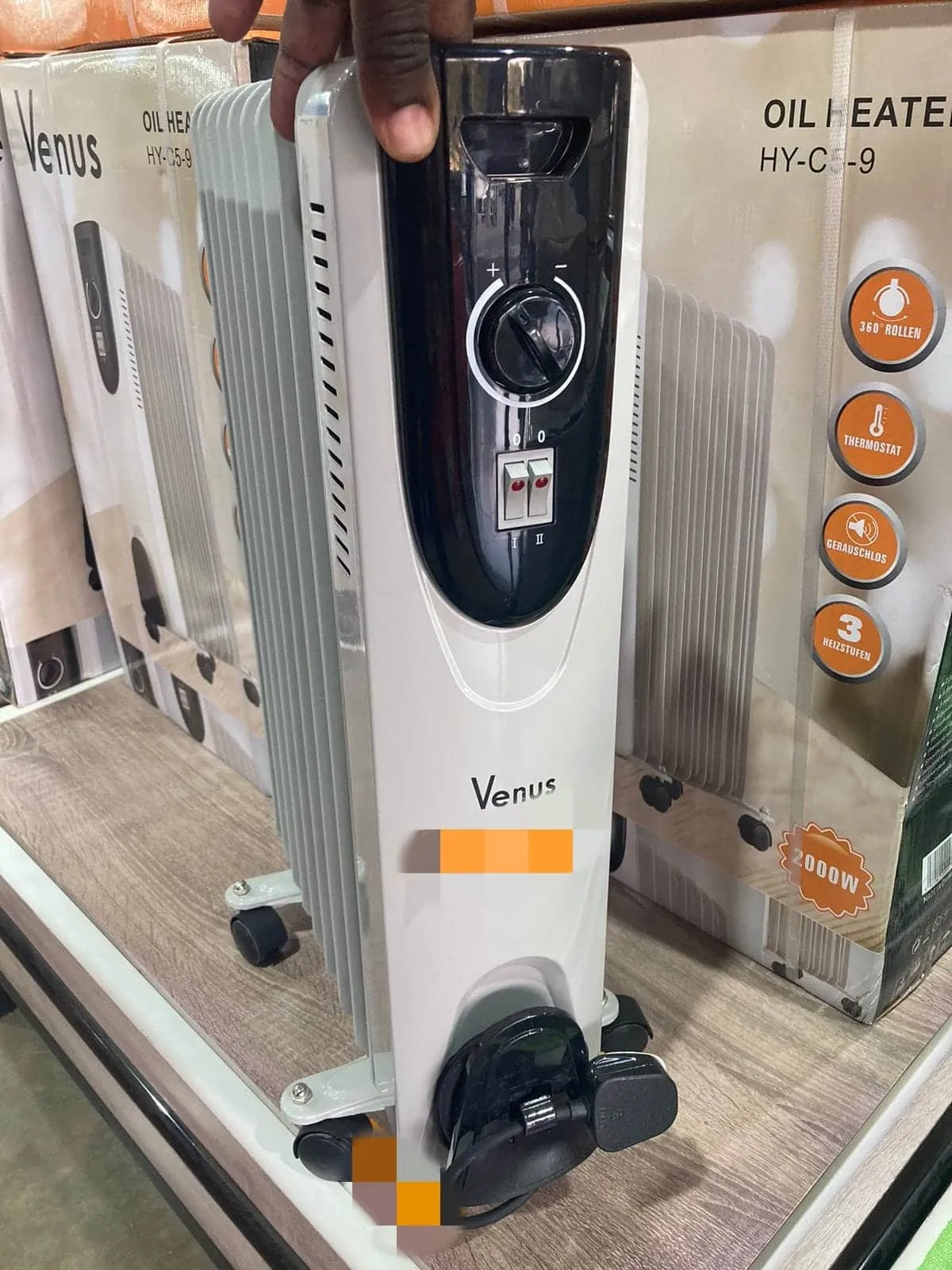 Venus HY-C5-9 Oil Heater | 2000W, 9 Fins, Silent Radiator