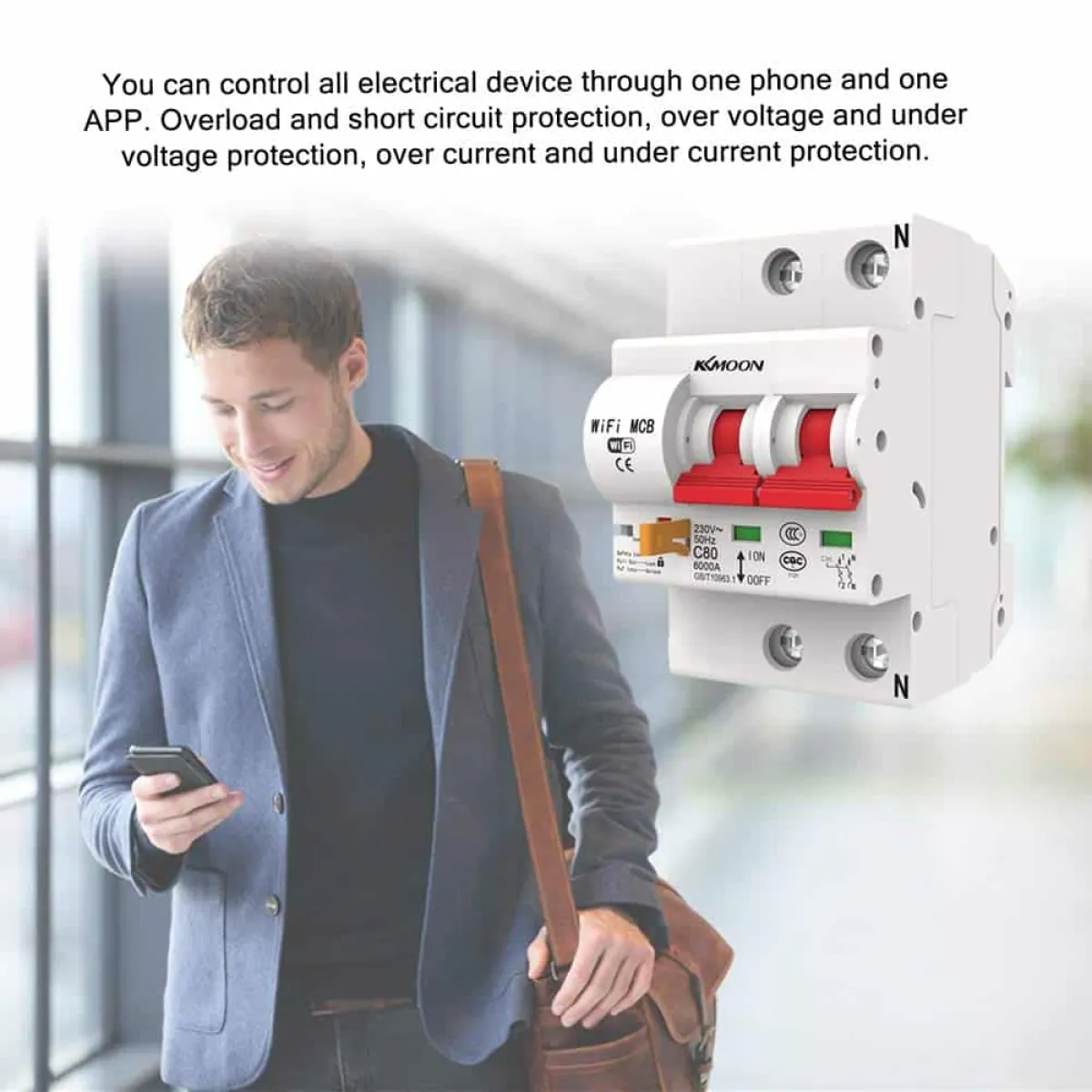 ManHua MK9-125 Motorized Smart Breaker | Tuya 2P 32A Wi-Fi Circuit Control