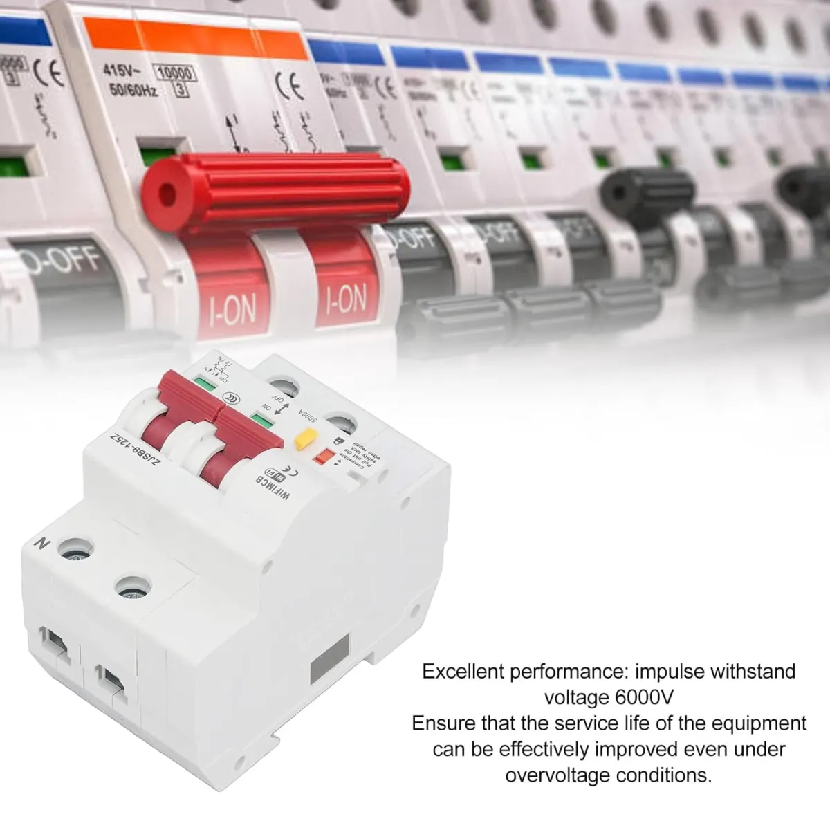 Remote Controlled Tuya Circuit Breaker for Office & Home – 2P 32 A Smart Switch