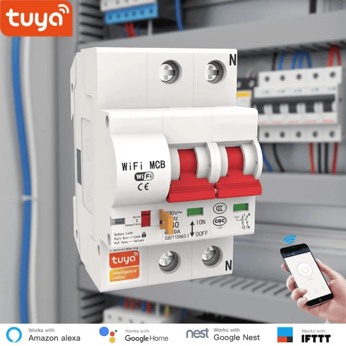 Wi‑Fi Powered Tuya Smart Breaker – Schedule and Control Your Circuits Remotely