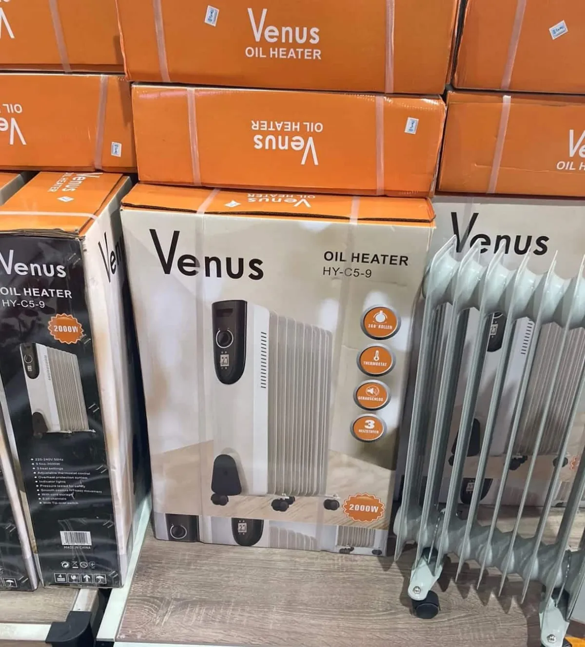 Venus HY-C5-9 Oil Heater | 2000W, 9 Fins, Silent Radiator