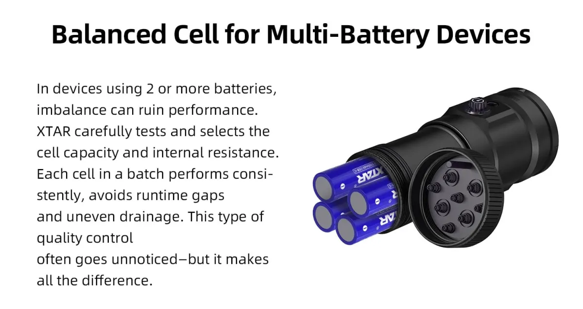 XTAR 21700 battery, additional view
