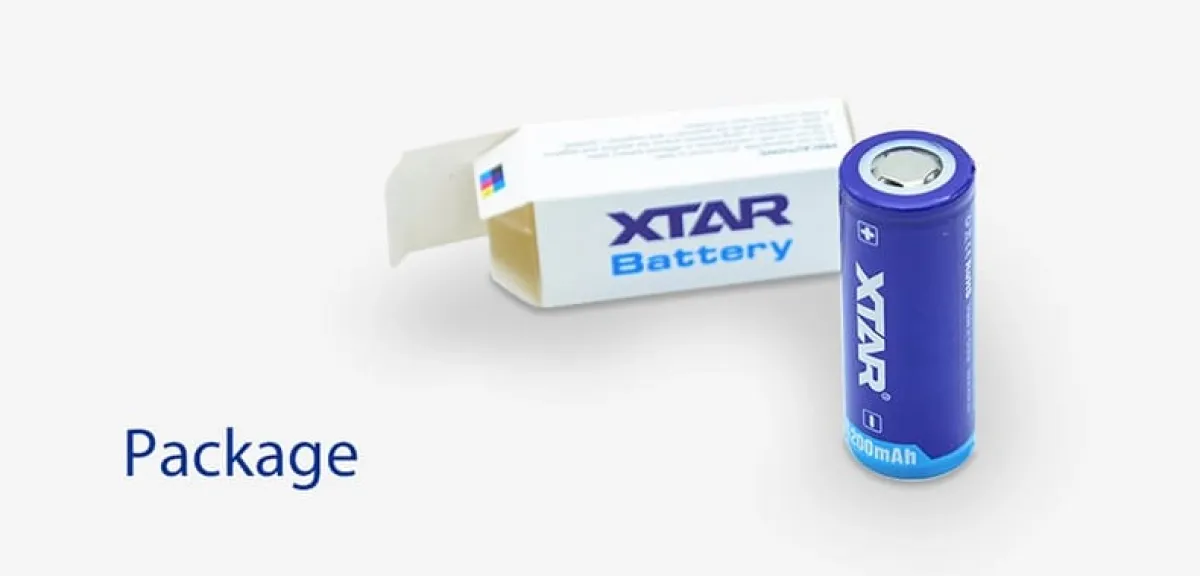 XTAR 26650 protected battery