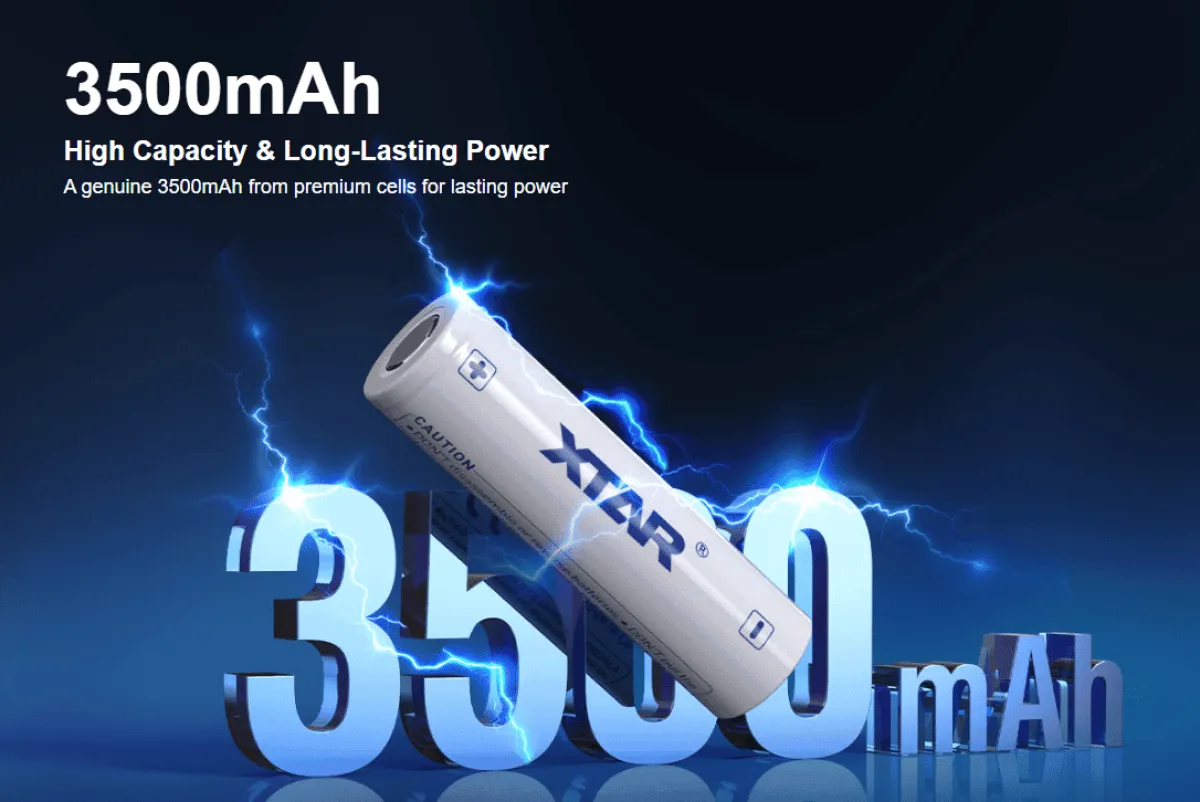 XTAR 18650 3500mAh RAW Flat-Top High-Discharge Li-ion Battery (10A) in Kenya