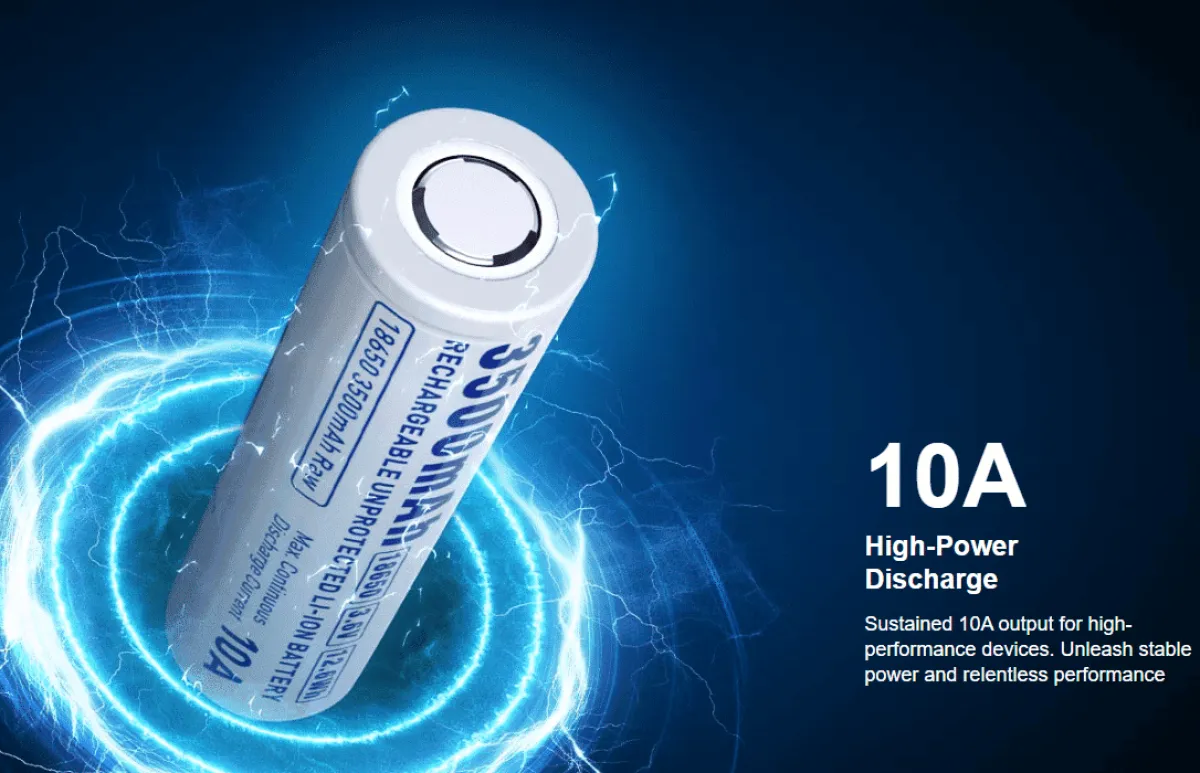XTAR 18650 3500mAh RAW Flat-Top High-Discharge Li-ion Battery (10A) in Kenya