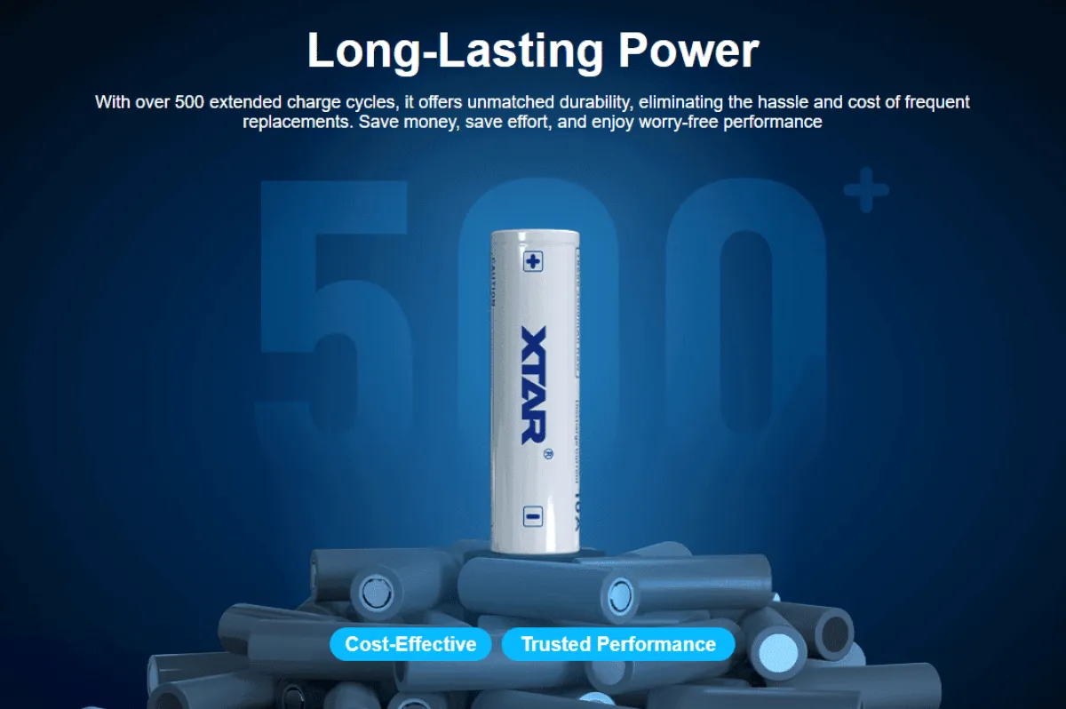 XTAR 18650 3500mAh RAW Flat-Top High-Discharge Li-ion Battery (10A) in Kenya