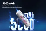 XTAR 21700 5000mAh 35–90A Flat-Top Battery(RAW) for Flashlights, Vapes & High Drain Devices - photo 7