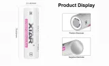 XTAR 21700 5000mAh 35–90A Flat-Top Battery(RAW) for Flashlights, Vapes & High Drain Devices - photo 2