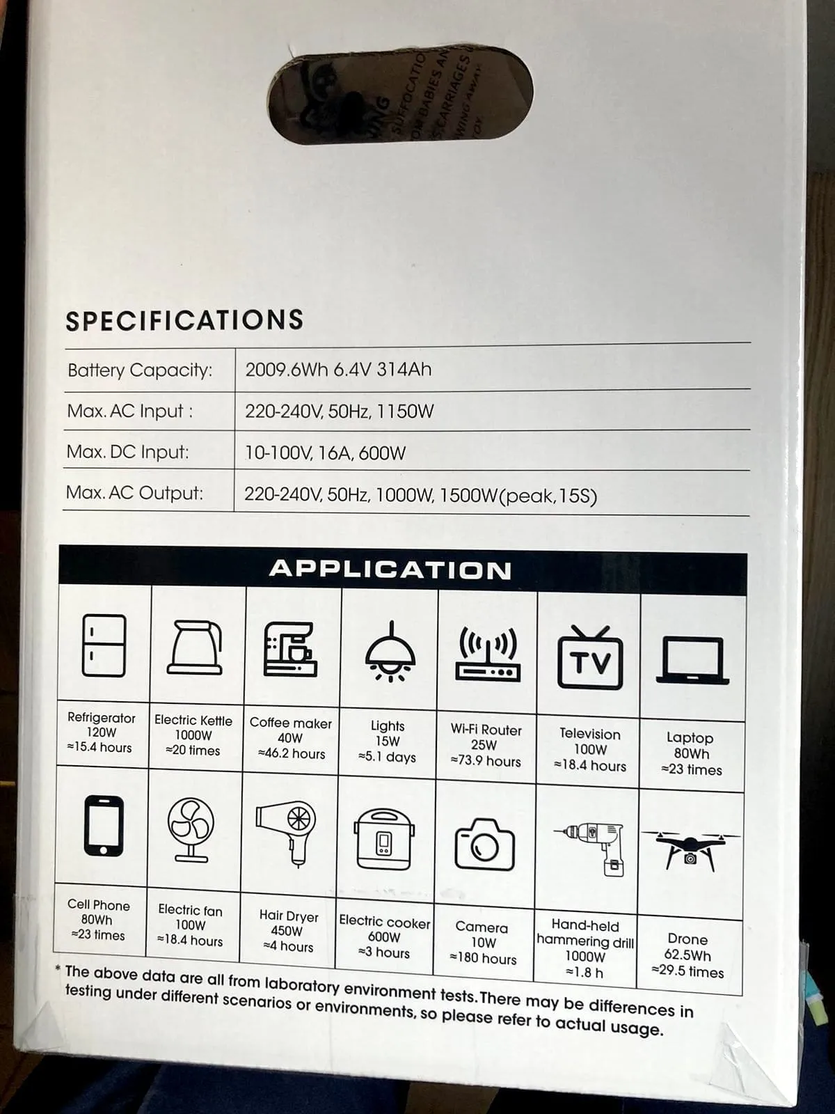 Vestwoods 2009.6Wh 1000W Portable Solar Generator Power Station with UPS and Lithium Iron Phosphate (LiFePO4) Battery