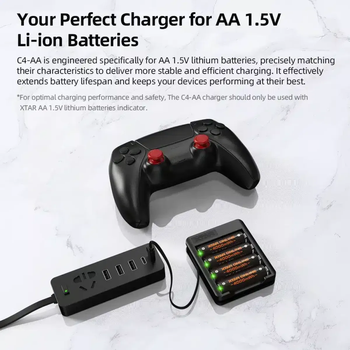 XTAR C4‑AA Charger 4 bays — Type C in Kenya
