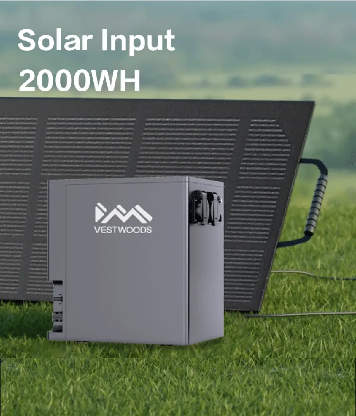 Vestwoods 2009.6Wh 1000W Portable Solar Generator Power Station with UPS and Lithium Iron Phosphate (LiFePO4) Battery