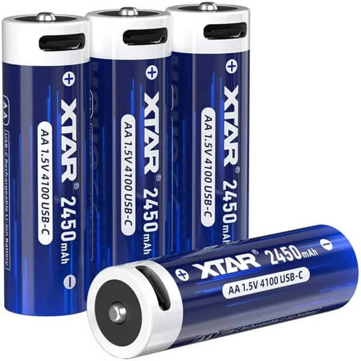 4 Pack XTAR AA Lithium-ion USB-C Battery 1.5V 2A, 4100mWh 2450mAh with LED Indicator in Kenya