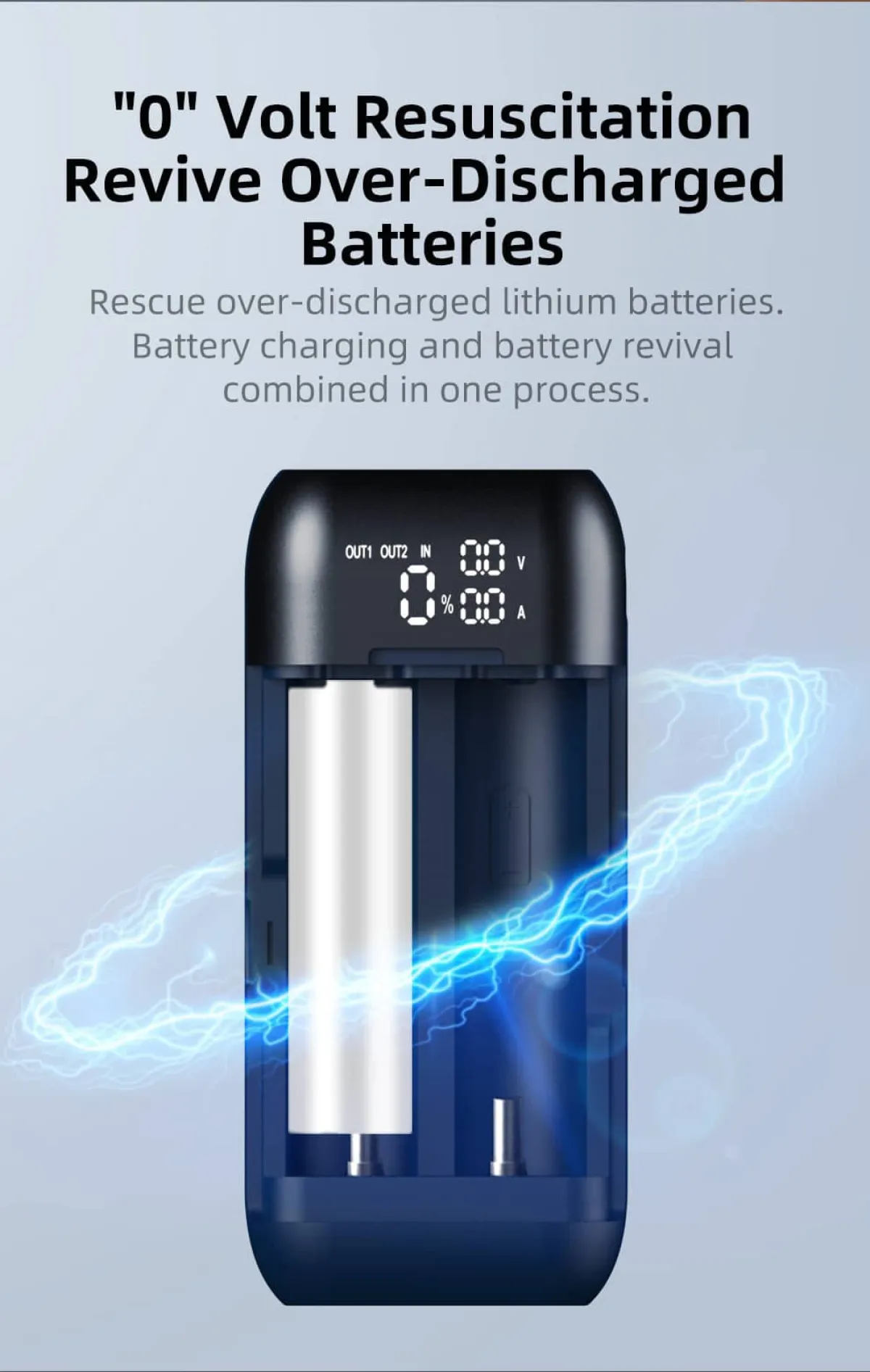 Compact Dual Battery Charger for Travel & Home Use