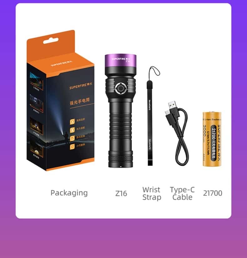 Superfire vZ16 UV Flashlight 365nm for Leak Detection, Pet Stains, Currency Checking & Inspection, snake in Kenya