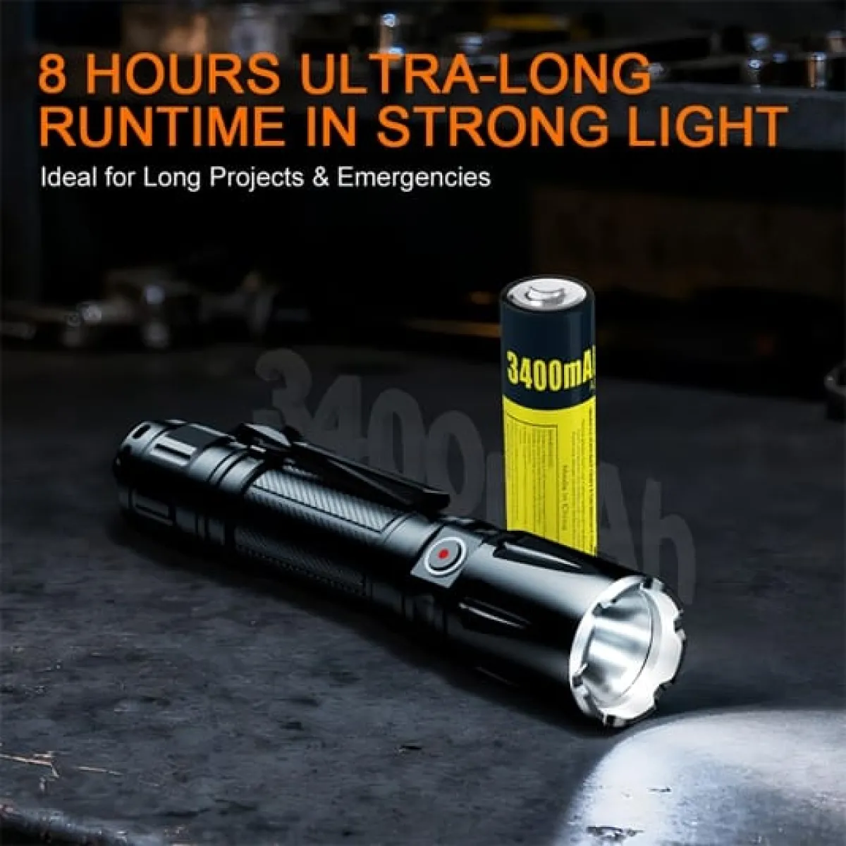 SUPERFIRE TL01-X Tactical Flashlight 1800 Lumens | 325M Range | 3350mAh Battery | USB-C Rechargeable in Kenya