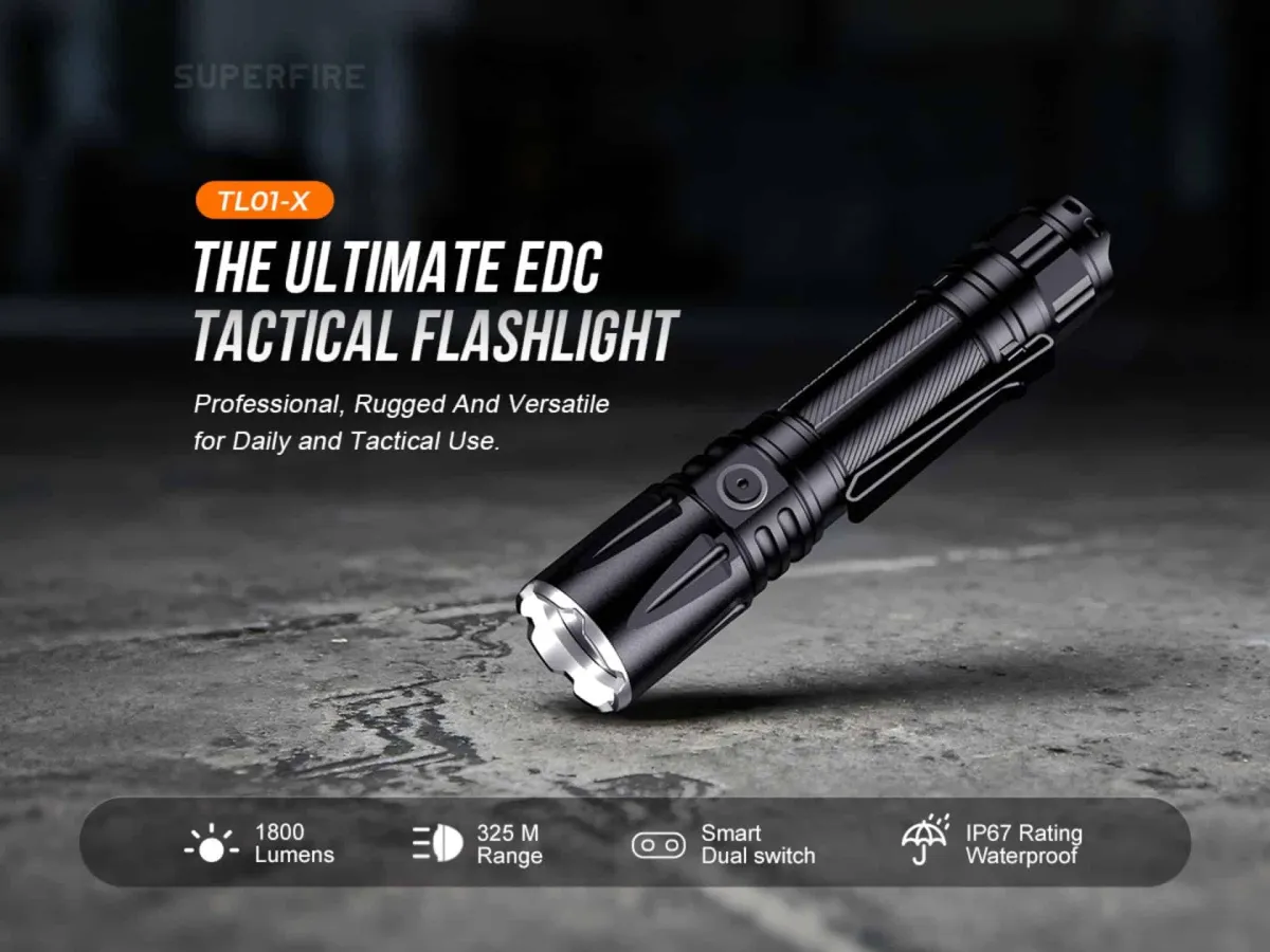 SUPERFIRE TL01-X flashlight, additional view