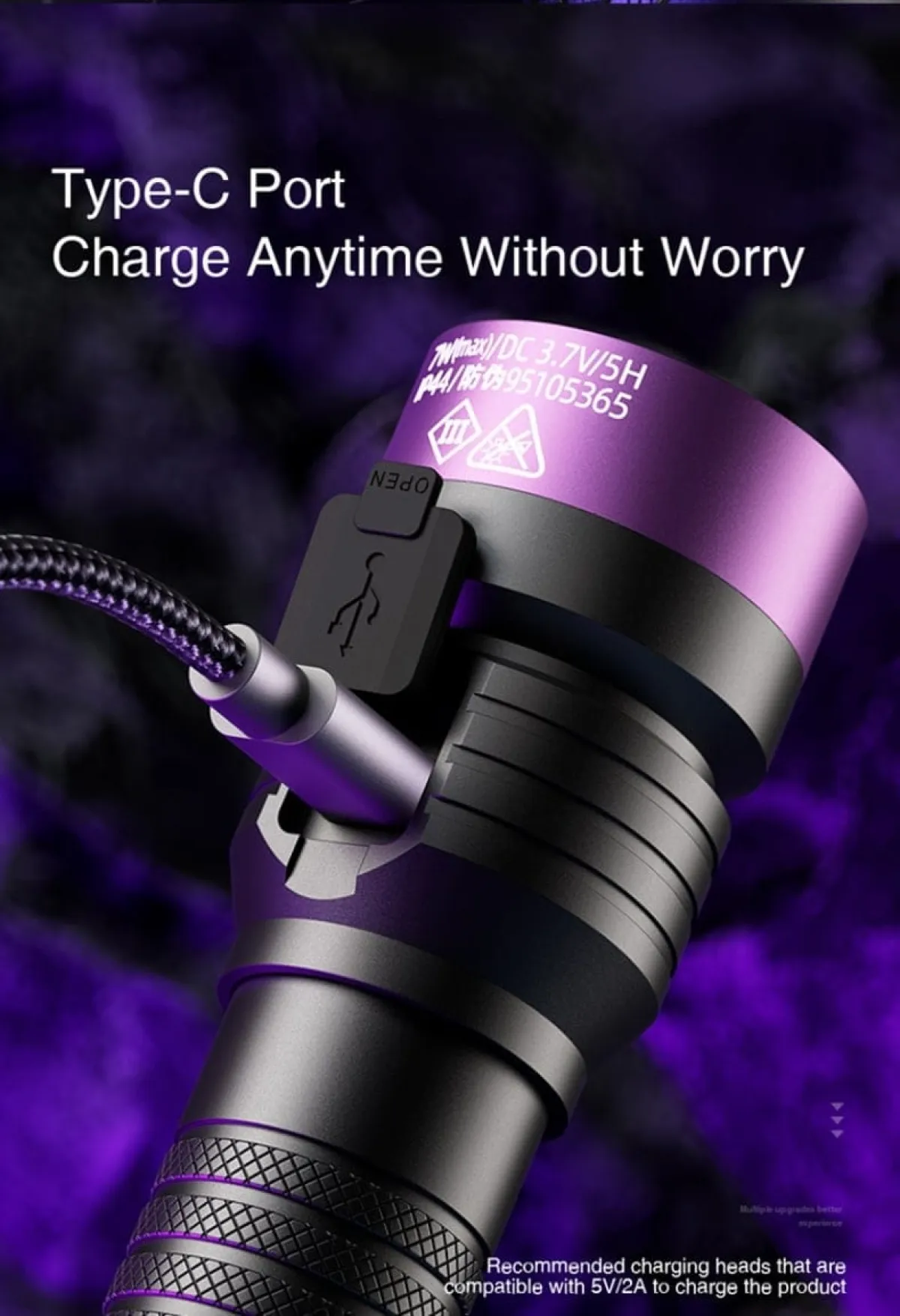Superfire vZ16 UV torch, detecting pet stain under UV