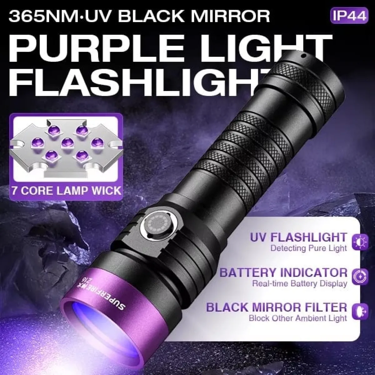 Aluminium alloy body and a single UV mode, with the Type-C port for topping up
