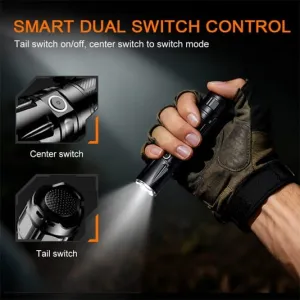 SUPERFIRE TL01-X Tactical Flashlight 1800 Lumens | 325M Range | 3400mAh Battery | USB-C Rechargeable