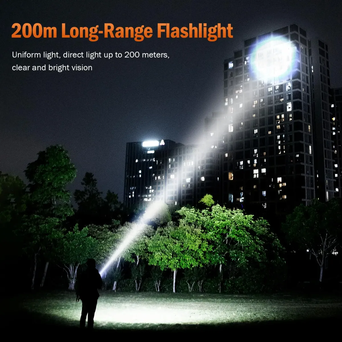 SUPERFIRE J6 LED Flashlight | 480LM 200m Range Type-C Charging 18650 Battery Aluminum Alloy Tactical Torch in Kenya