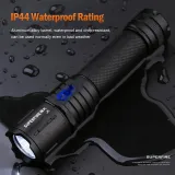 SUPERFIRE J6 LED Flashlight | 480LM 200m Range Type-C Charging 18650 Battery Aluminum Alloy Tactical Torch - photo 9
