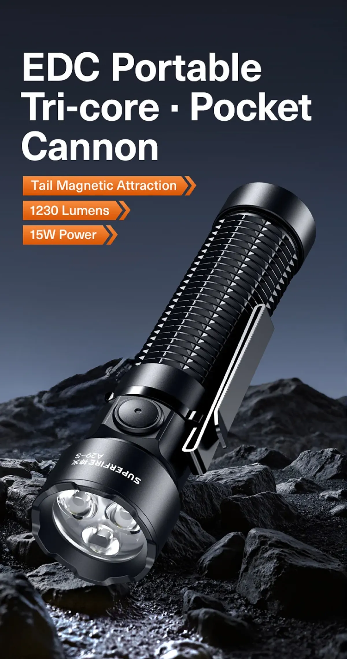 SUPERFIRE A29-S EDC Portable Flashlight – 1230 Lumens in Kenya