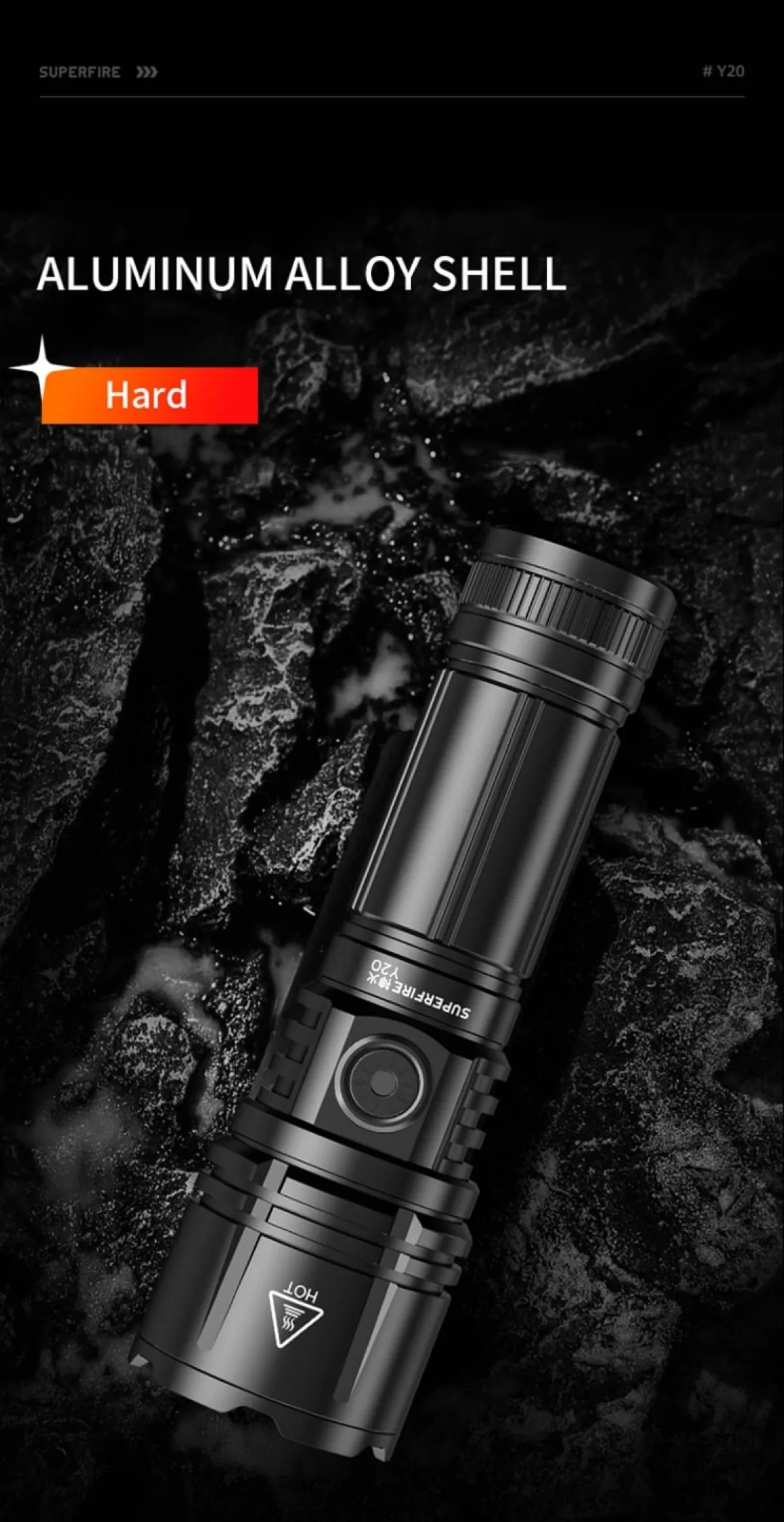 SUPERFIRE Y20 Long Range Zoomable Flashlight in Kenya