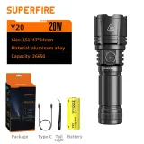 SUPERFIRE Y20 Long Range Zoomable  Flashlight in Kenya