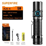 SUPERFIRE A20-X High-Powered Flashlight – 1580 lumens | 205 meters - photo 3
