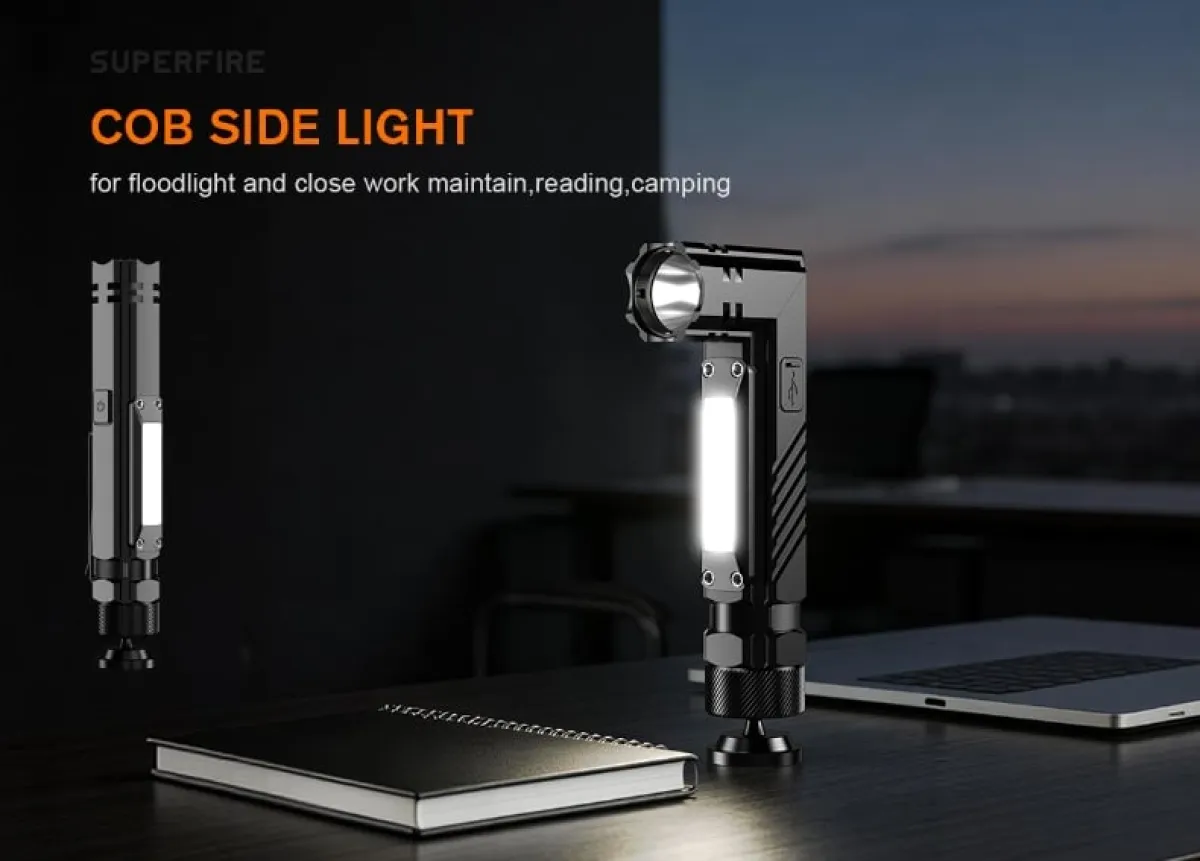 Superfire G19 Multifunctional Right Angle Rechargeable Flashlight in Kenya