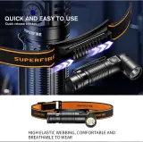 SUPERFIRE G19-S 360LM Magnetic Rechargeable Flashlight, 90° Adjustable Head, Type-C, Headlamp - photo 5