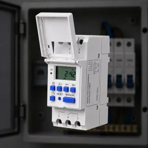 ManHua MT15 Digital Timer Switch - 16A Dual Control Relay for Lights, Bells, Fridges, Security Systems - Weekly/Daily Automation