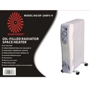 Sangyung 9 fins, 2000W oil room heater
