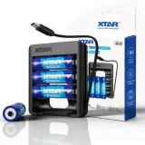 XTAR C4-AA Charger, 4 Bays, USB-C, for 1.5V Lithium AA Batteries
