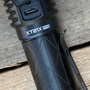 Klarus XT21X PRO Flashlight, 4400 Lumens, 336m Beam, USB-C actual product photo.